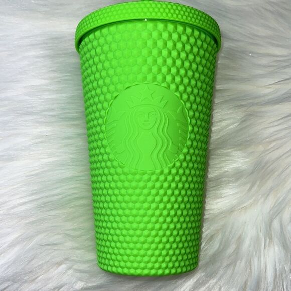 Starbucks RARE 2021 Neon Green Grande Studded Tumbler - Picture 3 of 6